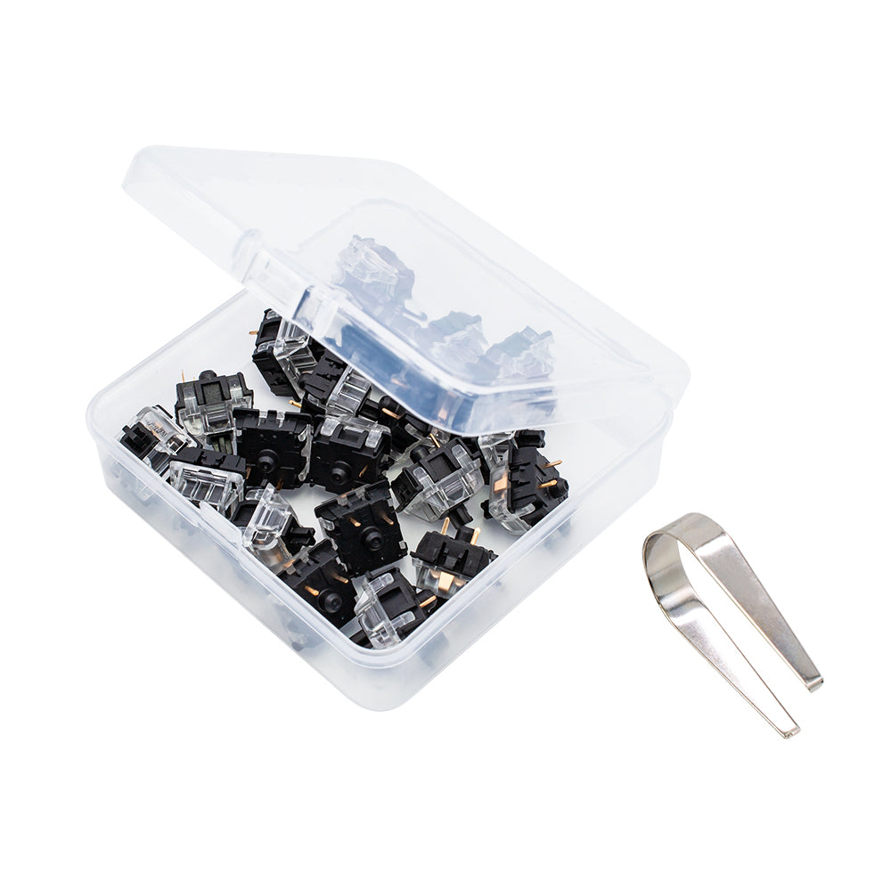 Gateron Black Switches Pack 20- Black Bottom