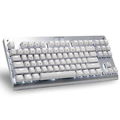 Falcon Z-77 87-key Mechanical Keyboard with Blue Switches- White