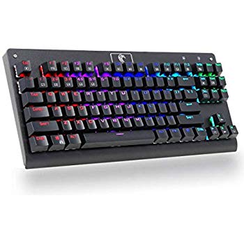 Falcon Z-77 87-key Mechanical Keyboard with Blue Switches- Black